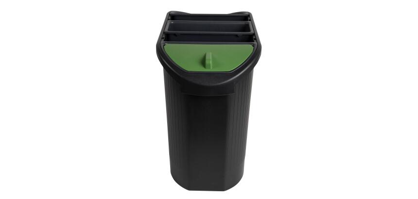 TOP LINE ECO WASTE PAPER BIN black/anthr - Black/ Grey