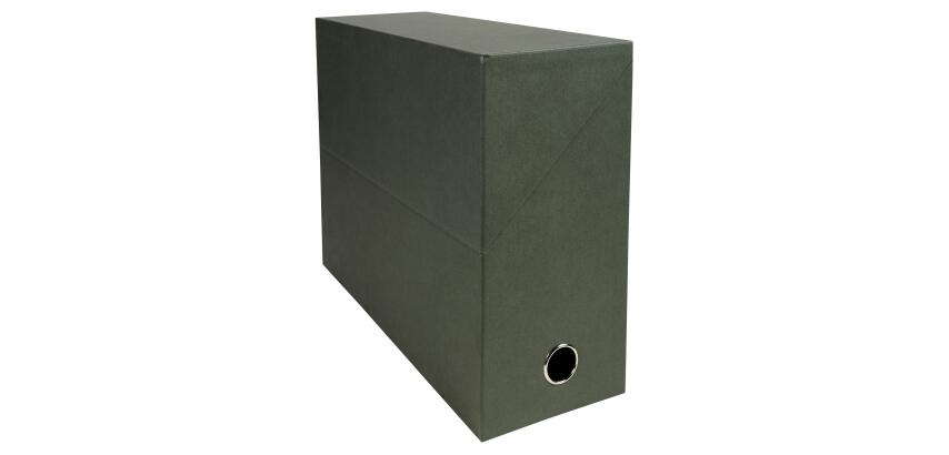 Transfer Box Economical 120mm Spine - Dark green