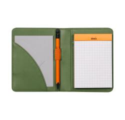Rhodiarama Mappe für Block oder Notizheft A7, N°11 9,5x12,5 cm - Salbeigrün