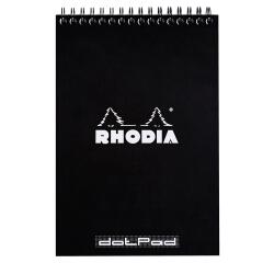 Bloc reliure intégrale Rhodia Classic 14,8x21 cm 80 feuillets dot microperforé 80g - Noir