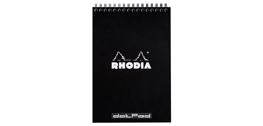 Spiral notebook No. 16, A5 size, dotted dot, black