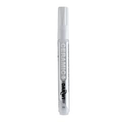DARWI Kalte Keramikfarbe, Marker 2mm Spitze, Inhalt 6ml, Weiß - Weiß