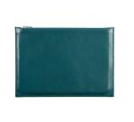 Pochette multifonction en cuir, petit modèle - Vert émeraude
