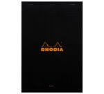 Gehefteter Notizblock Rhodia No.19 A4+ 80 Blatt blanko 80g - Schwarz