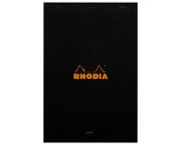 Bloc agrafé Rhodia N°19 21x31,8 cm 80 feuillets uni 80g - Noir