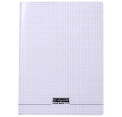 Cahier piqué 8000 POLYPRO 24x32 cm 96 pages petits carreaux 90 g - Incolore