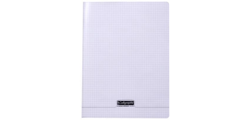 Cahier piqué 8000 POLYPRO 24x32 cm 96 pages petits carreaux 90 g - Incolore