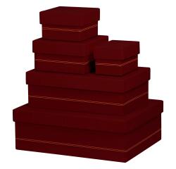 Rhodia Rhodiarama Gift Boxes - Set of 5 - Nested - Wine