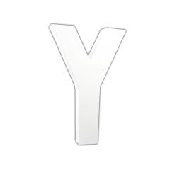 Letter 20,5cm, Y. - Wit