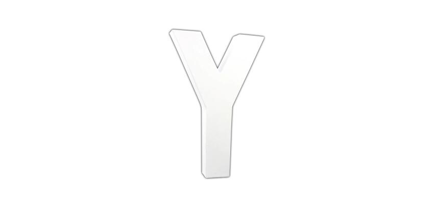 Lettre Y 20,5cm - Blanc