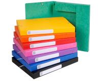 Boite de classement Cartobox Dos 25mm Carte lustrée - A4 - Couleurs assorties