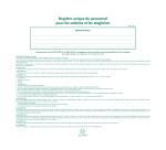 Piqûre 27x32cm - Registre unique du personnel (salariés et stagiaires) - 56 pages