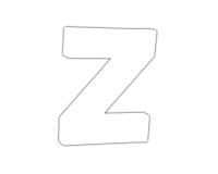 Petite lettre Z 12cm - Blanc