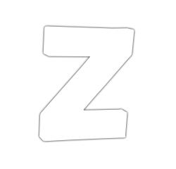 Petite lettre Z 12cm - Blanc