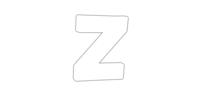 Petite lettre Z 12cm - Blanc