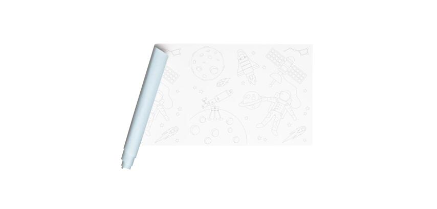 Freskenpapier mit Vordruck, Rolle 120g/m2 im Format 10x0,50m - Weltraum