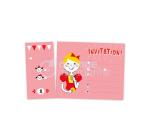 Invitation cards, Princesses - Pink