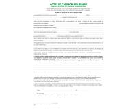 Liasses 'Acte de caution' (tous contrats sauf 50E) - Blanc