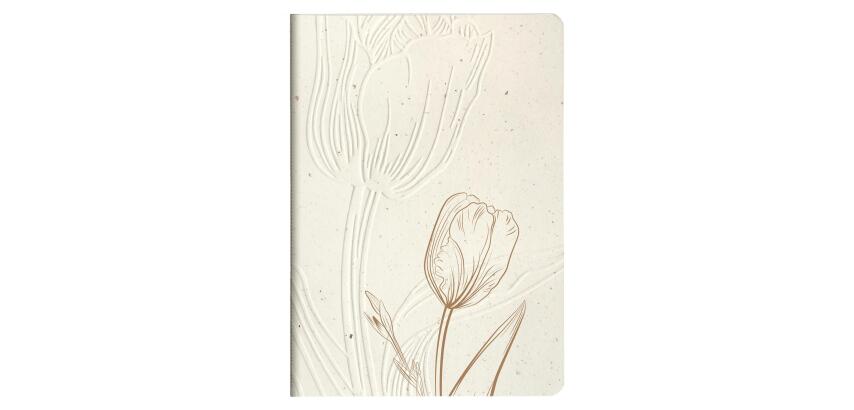 Tulip paper, Carnet cousu fil A5 14,8x1 cm, 64 pages, dots