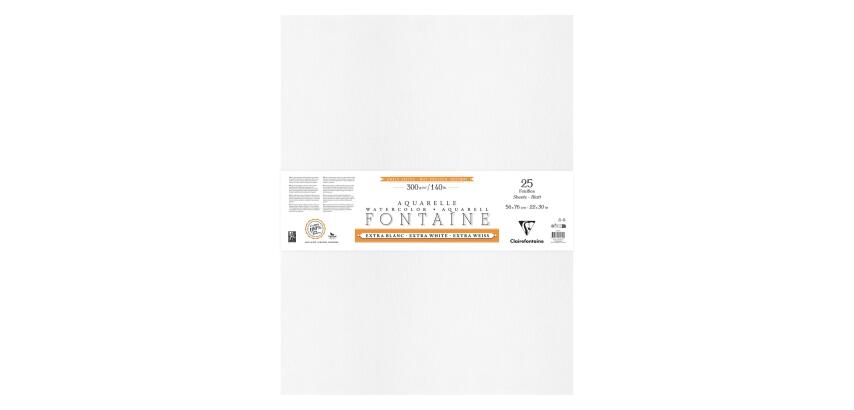 Fontaine Extra Blanc Grain Satiné paquet 25F 56x76cm 300g