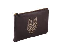 BLACK FOREST Universal Pouch 27x19 cm, Wolf - Black and Gold