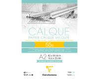 Papier Calque bloc collé 50F A2 55g