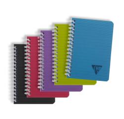 Cahier reliure intégrale Linicolor INTENSIVE 9x14cm 100 pages ligné couverture plastique polypropyène rainuré Couleur aléatoire - Assortis