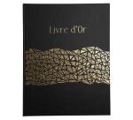 Livre d'or 100 pages tranche or Aramy - Noir
