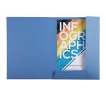 Packung mit 5 Mappen, 2 Klappen, 400g/m2 Clean'Safe - 24x32cm - Blau