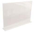 Stand-up horizontal sign holder A4 clear - Crystal