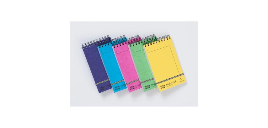 Major Pad Europa bloc reliure intégrale en-tête 20,2x12,7cm 300 pages ligné Couleur aléatoire