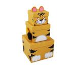 Cadeaudoosjes 'Tijger', 3 stuks