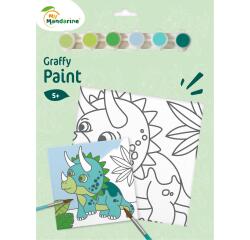Graffy Paint, Dino 20x20 cm - Vert