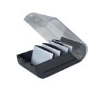 Card index and Flash Cards box A7 Office black/clear