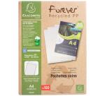 Forever Recycled PP Cut Flush Folders 120 micron A4 - Crystal