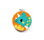 Punch Needle, Dino - Orange