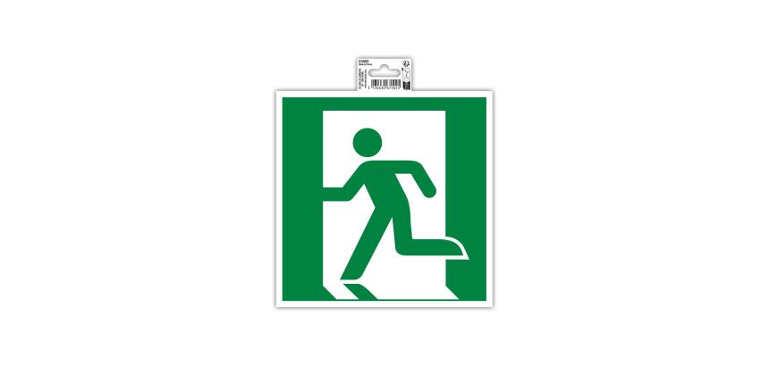 Non-slip adhesive PVC panel evacuate left 20x20 cm - Green