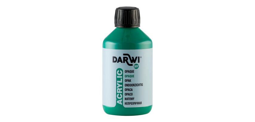 DARWI Acrylfarbe opak, Flasche 250ml, Tannengrün - Tannengrün