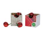 Braunes Pappmaché, Regal/Adventskalender mit 25 kleinen Fächern 25x25cm - Kraft