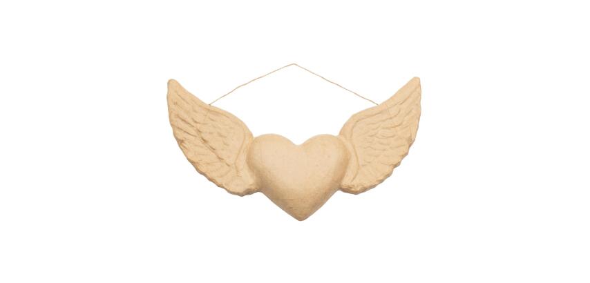 Ex-voto coeur avec ailes - Kraft