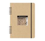 Kraft carnet double spirale 80F A4 115g