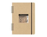 Kraft carnet double spirale 80F A4 115g