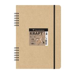 Kraft dubbel spiraal notitieboek 80V A4 115g