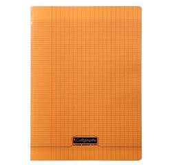 Cahier piqué 8000 POLYPRO A4 48 pages grands carreaux 90 g - Orange