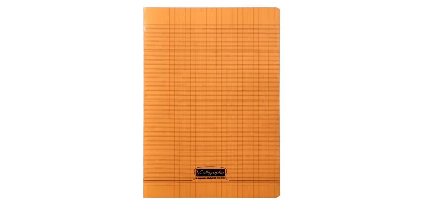 Cahier piqué 8000 POLYPRO A4 48 pages grands carreaux 90 g - Orange
