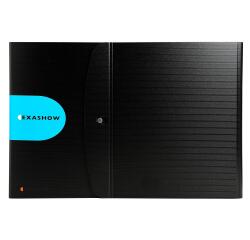 Classeur de présentation 4 anneaux plastifié Exacompta Exashow A3 - Dos 4 cm noir