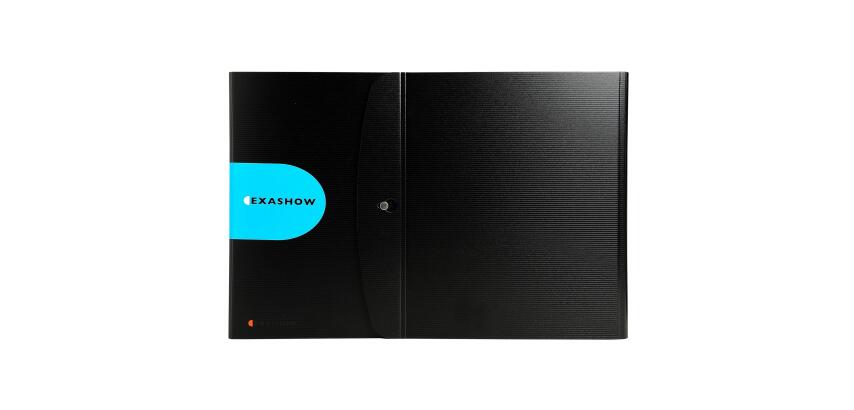 Classeur de présentation 4 anneaux plastifié Exacompta Exashow A3 - Dos 4 cm noir