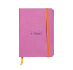 Rhodiarama carnet souple A6 144 pages ligné papier ivoire 90g fermeture élastique - Lilas