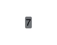 Plaque adhésive imitation Aluminium Chiffre 7 2,5x4,4 cm - Gris