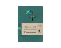 Ginkgo, Carnet broché en cuir A5 14,8x21 cm, 144 pages, ligné, ass.